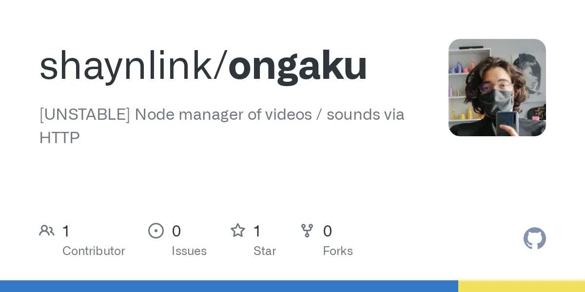 Github thumbnail of ongaku project