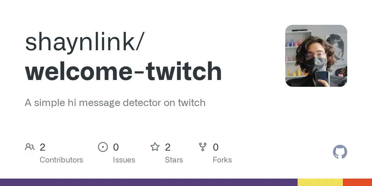 Github thumbnail of welcome-twitch project